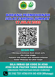 Borang Permohonan Solat Jumaat Masjid Jamek Samadiah Pelabuhan Klang Selangor Facebook