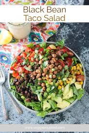 Black Bean Taco Salad Recipe Black Bean Taco Salad Receta Comida Butternut Veganos
