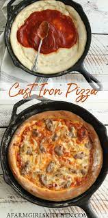 Homemade Pizza In Cast Iron Skillet Pizza Recipes Homemade Making Homemade Pizza Cast Iron Skillet Pizza