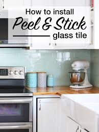 Installing Peel And Stick Glass Tiles Weekend Craft In 2020 Diy Kitchen Renovation Diy Kitchen Remodel Kitchen Remodel