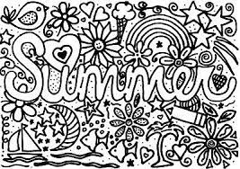 Add to those fun summer activities with these free coloring pages. Free Printable Summer Doodle Coloring Page
