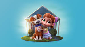 Home > cartoons wallpapers > page 1. Wallpaper 3d Cartoon Child Girl And Dog House 1920x1080 Full Hd 2k Picture Image