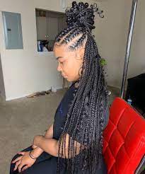 Half Up Half Down Looking Gorgeous Braidsasyoulikeit Braidedhairstylesforblackw Braided Half Up Half Down Hair Braided Hairstyles For Black Women Hair Styles