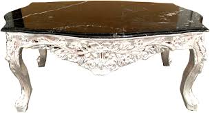 The antique style coffee table available on the site are made of different materials such as wood, aluminum, marble, steel, glass and so on, so that you can pick the best one to go with your existing decor. Casa Padrino Baroque Coffee Table Silver With Black Marble Top Furniture Living Room Table Antique Style