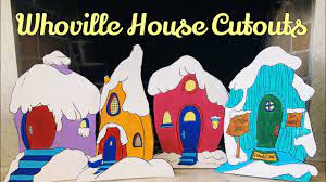 Whoville House Backdrop Grinch Christmas Diy Whoville Village Cutouts Youtube Grinch Coloring Pages Whoville Christmas Decorations Grinch Christmas