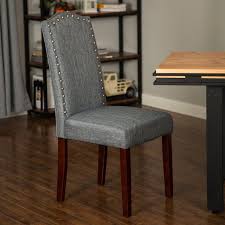 Lepore Upholstered Nailhead Parsons Chair Grey Upholstered Dining Chairs Upholstered Dining Chairs Dining Chairs