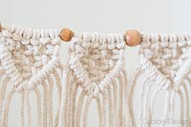 Display it on the mantle or stair railing as a gorgeous garland. Diy Beginner Macrame Garland Cuckoo4design