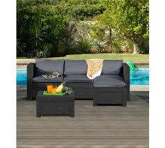 Quality rattan sofa sets for sale online uk, buy now with free delivery, including 2 seater, 3 seater, 4 seater sofas, 6 seater, and 8 seater rattan sofas our sets have a rust resistant, strong aluminium frame so the garden sofa sets can be left outside all year round (just store the cushions). Buy Keter Rattan Effect Mini Corner Sofa Graphite At Argos Co Uk Visit Argos Co Uk Rattan Effect Garden Furniture Corner Sofa Garden Cheap Garden Furniture