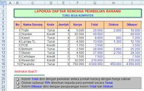 Daftar pustaka diknas.kurikulum 2004 teknologi informasi dan komunikasi. Tugas Spreadsheet Untuk Siswa Smk Kelas X Akuntansi Paket Program Pengolah Angka