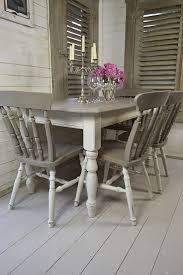 Dine In Style With Our Stunning Grey And White Split Dining Set Painted In Anni Home Decor Shabby Chic Dining Tables Shabby Chic Dining Painted Kitchen Tables