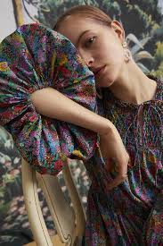 Olympia Hand-Cut Scallop Edge Hand-Smocked Hand-Pleated Pin-Tuck Dress