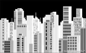 Black And White Abstract Building Background City Skyline Backdrops White Black City Backdrop Backdrops Street Scenes
