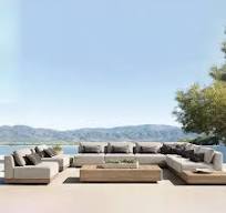 Factory Hot Selling Outdoor Garden Terrace Teak Seating Villa Backyard  Hotel Waterproof Sofa Set