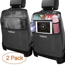 2pcs Organisateurs De Voiture Kick Mats Yoofan Protection Arriere De Siege Auto Kits De Rangement Pour Siege Arriere Backseat Car Organizer Car Seats Kick Mat
