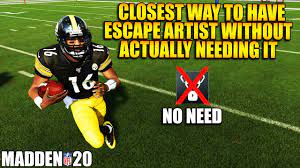 With madden 21 still a more than a month away, i did receive a beta code yesterday to start playing in the madden 21 beta taking place over the holiday weekend. Closest Way To Have Escape Artist Without Actually Having It In Madden 20 Youtube