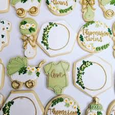 Light Sage Greenery Baby Shower Cookies Hayley Cakes And Cookies Rustic Baby Shower Baby Shower Cookies Neutral Sage Green Baby Shower