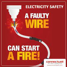 A Faulty Wire Can Start A Fire Mondaymotivation Electricitysafety Safety Connectwell Electrical Safety Plug Socket Monday Motivation