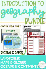 Introduction To Geography Bundle Digital And Paper Distance Learning Social Studies In 2020 Distance Learning Basic Geography Geography Interactive Notebook