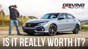 The 2020 honda civic si arrives with slight styling tweaks on the outside and a whole lot more the 2020 honda civic si looks subtly more stylish thanks to small but meaningful changes at the front and rear. 2020 Honda Civic Sport Touring Hatchback Reviewed Good Enough Youtube