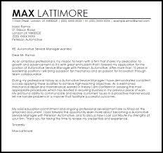 Maybe you would like to learn more about one of these? Automotive Service Manager Cover Letter Sample Cover Letter Templates Examples