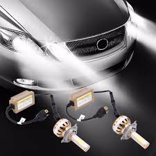 2pcs 72w Hi Lo Replacement Car Headlight H4 Led 12v 6000k Auto Front Headlamp Bulb Automotive Daytime Running Lig Car Headlights Replacement Car Running Lights
