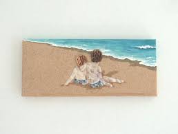 Beach Brothers Boys On Beach Children Art Beach Vacation Art Beach Vacation Memories Beach Day Wall Art Summer Decor Beach House Decor Vacation Art Beach Artwork Art