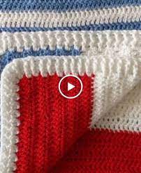 Beginner Double Crochet Blanket With Ribbing Border Double Crochet Crochet Blanket Crochet
