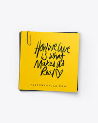 Note Paper Mockup In Stationery Mockups On Yellow Images Object Mockups