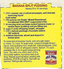 Borden eagle brand banana pudding. Banana Split Pudding From Borden S Eagle Brand Sweetened Condensed Milk Banana Split Dessert Eagle Brand Banana Pudding Banana Pudding