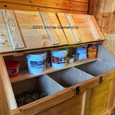 Bank barns can transform uneven topography into a useful building site, so it is a practical and functional solution to a hilly landscape. Diy Feed Bin A Step By Step Guide To Making Your Own Wooden Horse Feed Bin Horse Barn Designs Diy Horse Barn Goat Barn