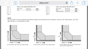 This wardrobe design of the corner drawer incorporates different shelving options including shoe shelving and 2 clothing rods. Ikea Pax Corner Unit Measurements Ikea Pax Wardrobe Ikea Pax Corner Corner Wardrobe