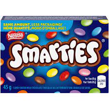 So why are they called smarties? Smarties Portioned Box 45g Nestle Canada