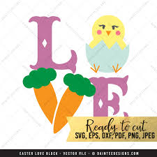 Download Easter Love Block Svg Dxf Eps Digital Cutting File