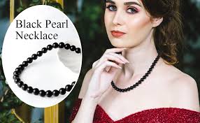 Collar de perlas negras de 8 mm para mujer, joyería de perlas redondas de  moda, regalo para mujer, 16,18,20 cm, 43 cm (18 pulgadas), Cuenta, Cuenta :  Amazon.com.mx: Ropa, Zapatos y Accesorios