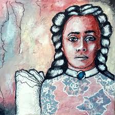 MODERN CONTEMPORARY LADY In Flower Garden Painting Unframed 16”x20”(Linda  Knuth) £121.91