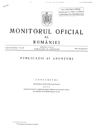 Matinal de vacanta 7 august 2020. Concurs Posturi Monitorul Oficial Semestrul Ii 2016 2017 Umfcd