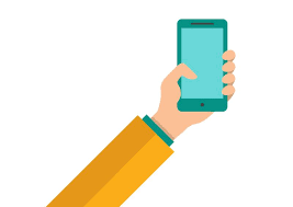 Hand Holding A Smartphone Flat Vector Superawesomevectors Ideias Criativas Fazer Arte Arte
