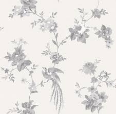 Floral stylish modern wallpaper with summer or spring flowers. Rasch Black White Floral Wallpaper Flower Leaf Birds Branches Animal Paste Wall Ebay