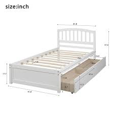 Relevance lowest price highest price most popular most favorites newest. Merax Twin Platform Wood Bed With Reversible Storage Drawers