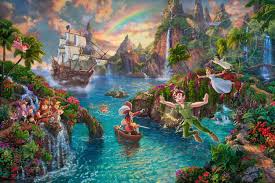 Peter Pans Neverland Thomas Kinkade Disney Thomas Kinkade Disney Disney Paintings Kinkade Disney