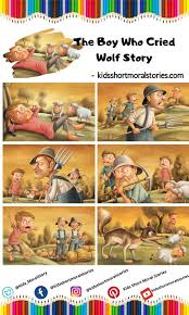 The Boy Who Cried Wolf Story With Pictures Aesop S Fable In 2020 Picture Story Picture Story For Kids Short Moral Stories