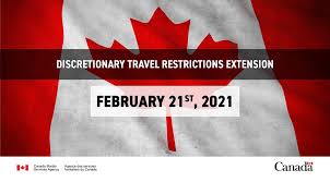 Canada Border Services Agency On Twitter Discretionary Non Essential Travel Restrictions Between Canada And Countries Other Than U S Have Been Extended To February 21 2021 Https T Co Uwokhq87gq Https T Co Mxyycu6tnf