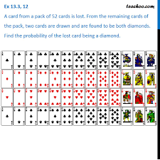 First, fold your paper in half and crease along the fold. Ex 13 3 12 A Card From A Pack Of 52 Cards Is Lost Ex 13 3