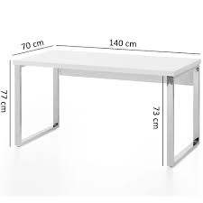 Esstische für jeden haushalt porta online shop individuell & multifunktional quadratisch oder rund große auswahl jetzt shoppen! Finebuy Design Schreibtisch Charly 140x70x76 Cm Gross Weiss Hochglanz Computertisch Burotisch 140 Cm Breit