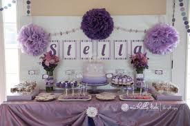 Simple Birthday Cake Table Decoration Ideas Pin By Geanee Bax On Children S Birthday Party Ideas Purple Birthday Party Purple Bridal Shower Baby Shower Purple