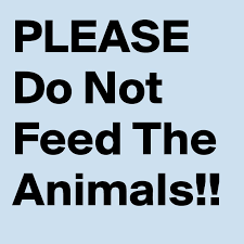 The prohibition do not feed the animals reflects a policy forbidding the artificial feeding of wild or feral animals. Please Do Not Feed The Animals Post By Nerdword On Boldomatic