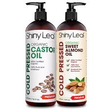 This results in strengthening the hair follicles and prevent problems such as brittleness and hair breakage. Organic Castor Oil And Sweet Almond Oil Bundle For Hair And Skin 100 Pure And Unrefined Cold Pressed Usda Certified Hexane Free Moisturizing Oil For Hair Growth Dry Skin Treatment Shiny Leaf