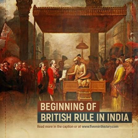 ADANI in 1765👇 The Mughal emperor Shah Alam hands over the treaty of Allahabad to Robert Clive which transferred tax collecting rights in Bengal, Bihar and Orissa to the East India Company,