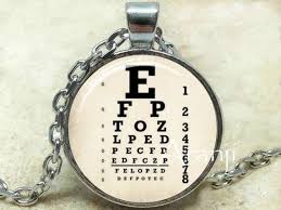 vintage eye chart art pendant eye chart necklace snellen chart necklace eye chart vision test pendant ophthalmology pendant hg183p