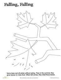 From the crisp air, beautiful colored leaves raining down from the trees, apples, scarecrow decorations, making yummy pumpkin themed treats, and the routine of back to school. Dot To Dot 1 11 Leaves Worksheet Education Com Fall Worksheets Seasons Worksheets Fall Preschool